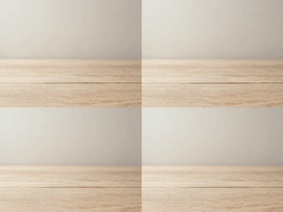 Before and after pair of a product still life photograph, consist